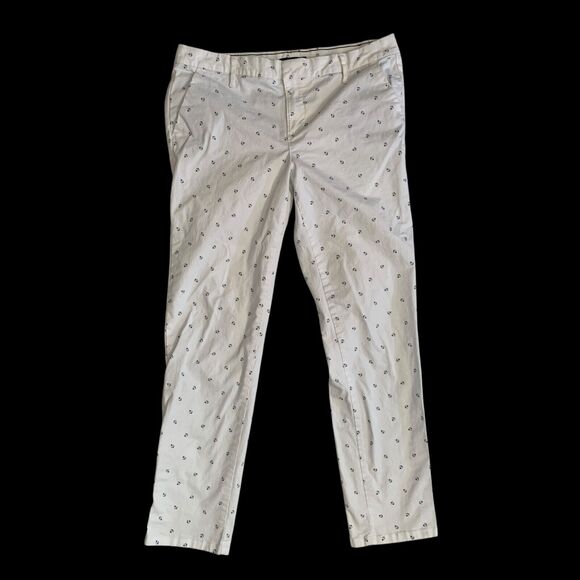 Tommy Hilfiger Women's Size 8 Anchors All Over Print Chino Pant - Picture 1 of 16